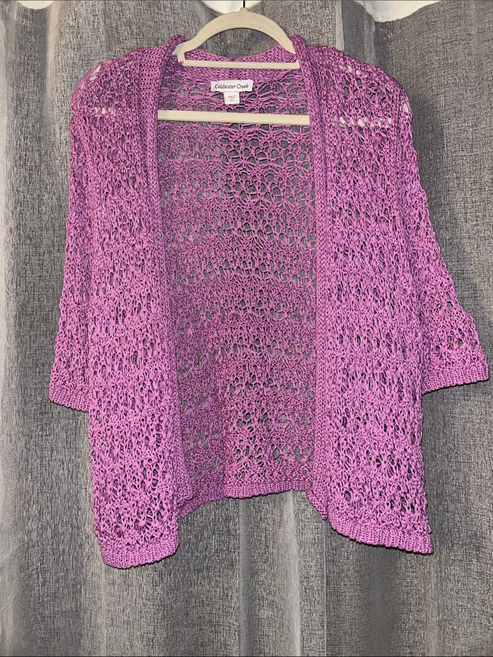 VTG Coldwater
 Creek Crochet Bolero Cardigan Sz PL